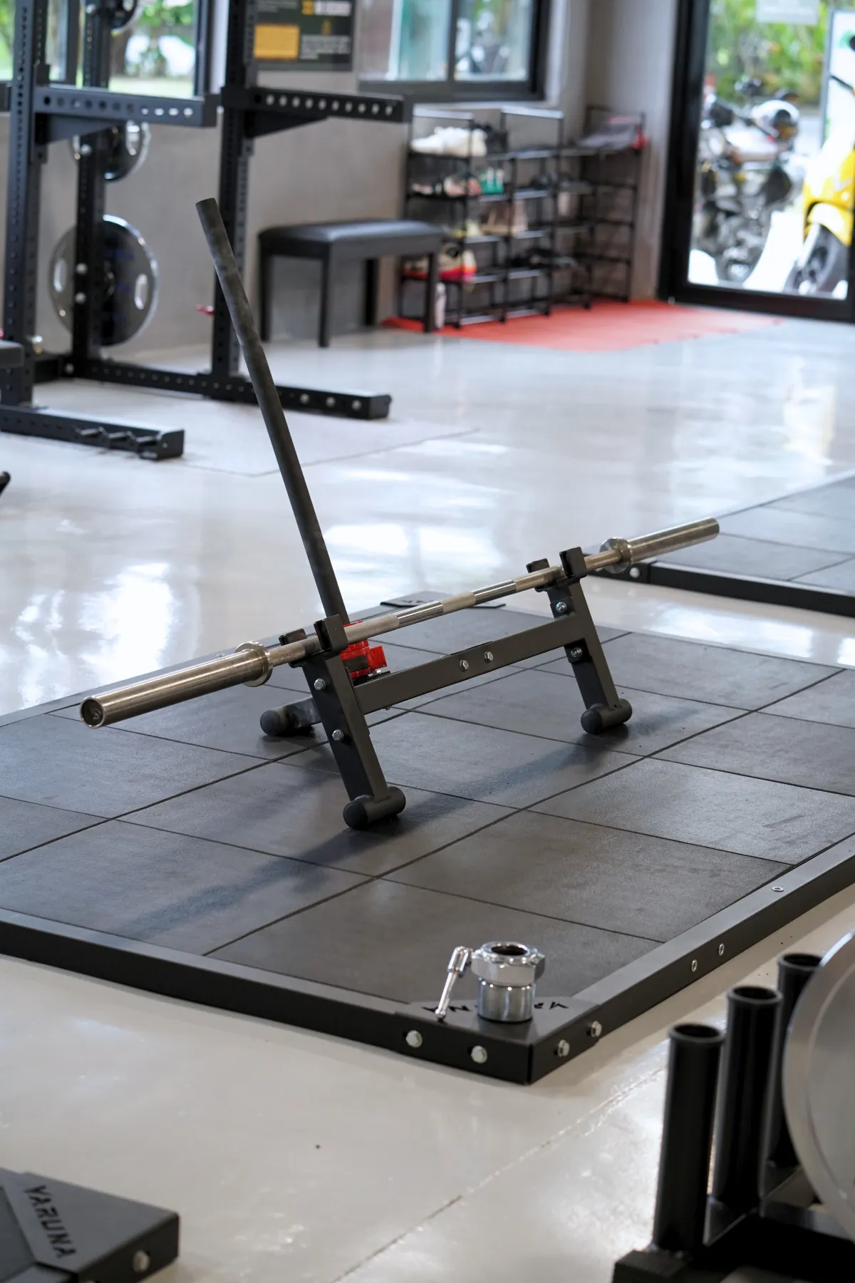 Deadlift platform on the LEGION IX training floor