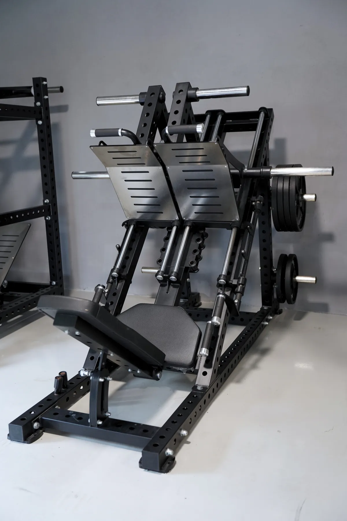 Iso leg press machine on the LEGION IX training floor