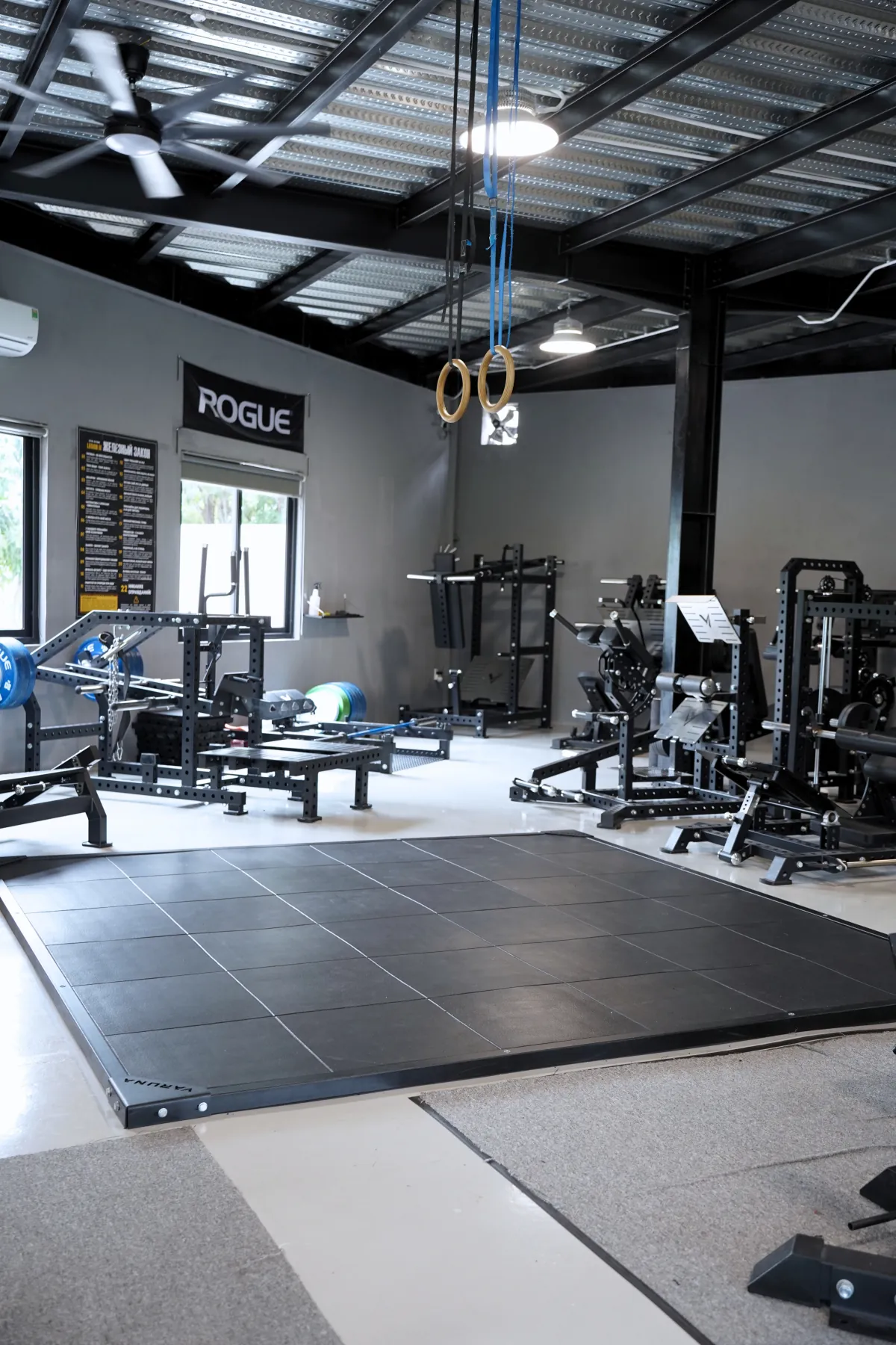 Olympic lifting platform on the LEGION IX training floor