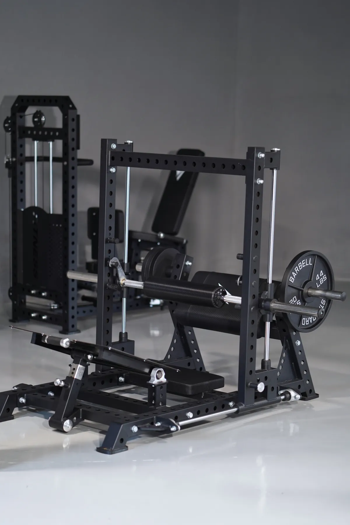 Smith hip thrust machine on the LEGION IX training floor